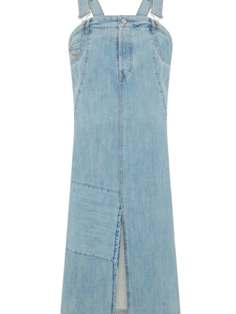 Diesel Light Wash Denim Overall Maxi Dress - Picture 10 of 11